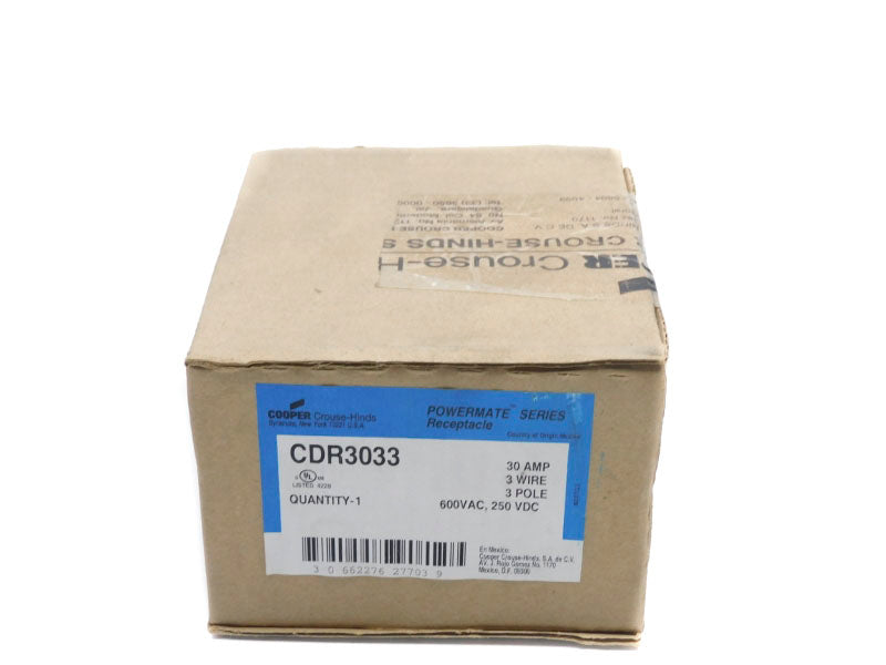 CROUSE HINDS CDR3033 600VAC 30A NSFS