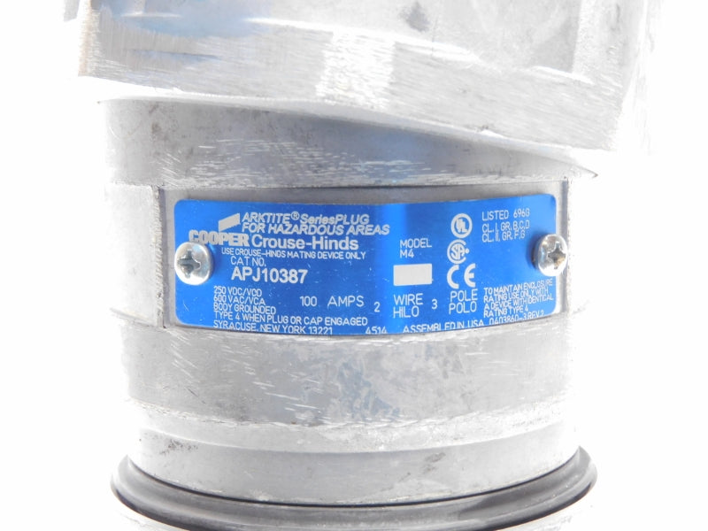 CROUSE HINDS APJ10387 600VAC 100A NSMP