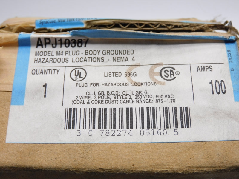 CROUSE HINDS APJ10387 600VAC 100A NSMP