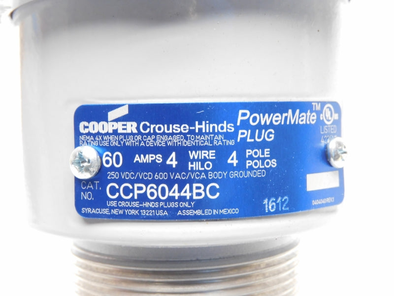 CROUSE HINDS CCP6044BC 600VAC 60A NSMP