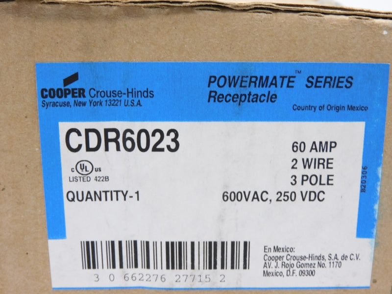 CROUSE HINDS CDR6023 600VAC 60A NSFS