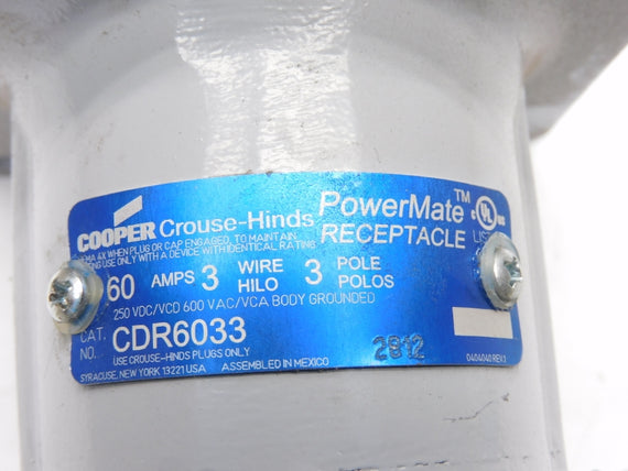 CROUSE HINDS CDR6033 600VAC 60A NSMP