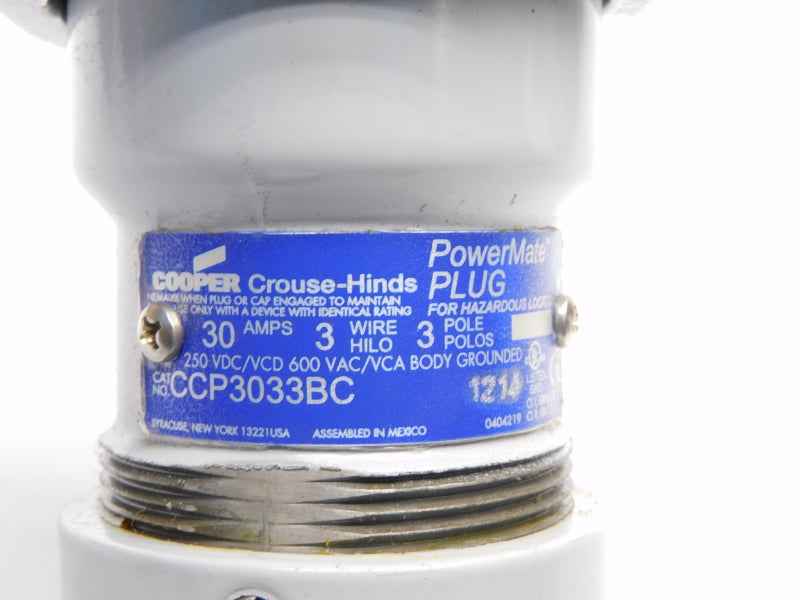 CROUSE HINDS CCP3033BC 600VAC 30A NSMP