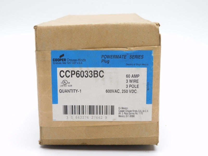 CROUSE HINDS CCP6033BC 600VAC 60A NSFS