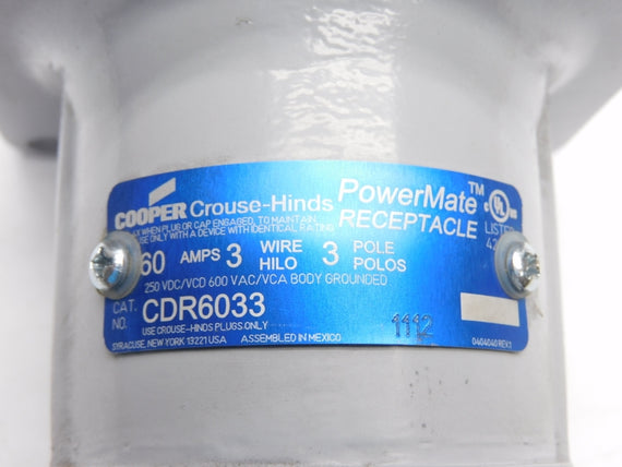 CROUSE HINDS CDR6033 600VAC 60A NSNP