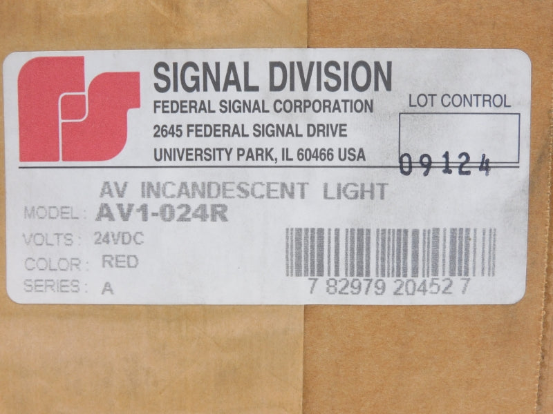 INDUSTRIAL SPARE PART AV1-024R SER. A 24VDC NSFS