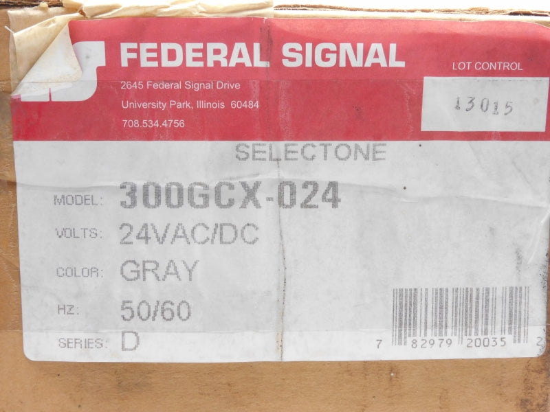 FEDERAL SIGNAL 300GCX-024 SER. D 24VAC/DC NSFS