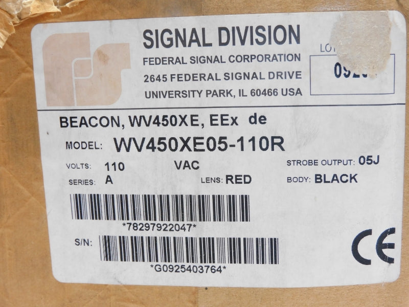 INDUSTRIAL SPARE PART WV450XE05-110R SER. A 110VAC NSFS