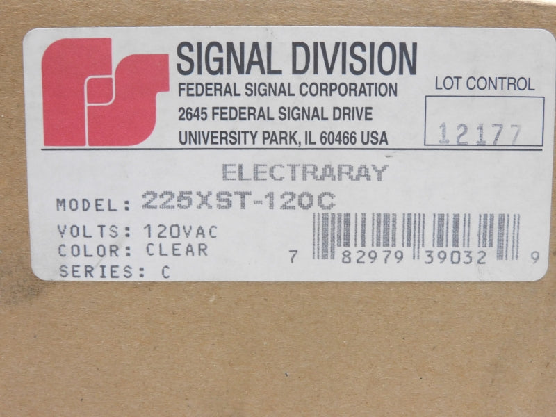 FEDERAL SIGNAL 225XST-120C SER. C 120VAC NSFS