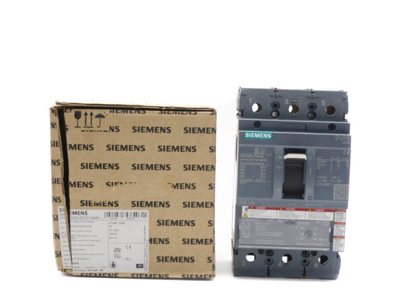 SIEMENS 3VA5220-5EC31-0AA0 600V 200A NSMP