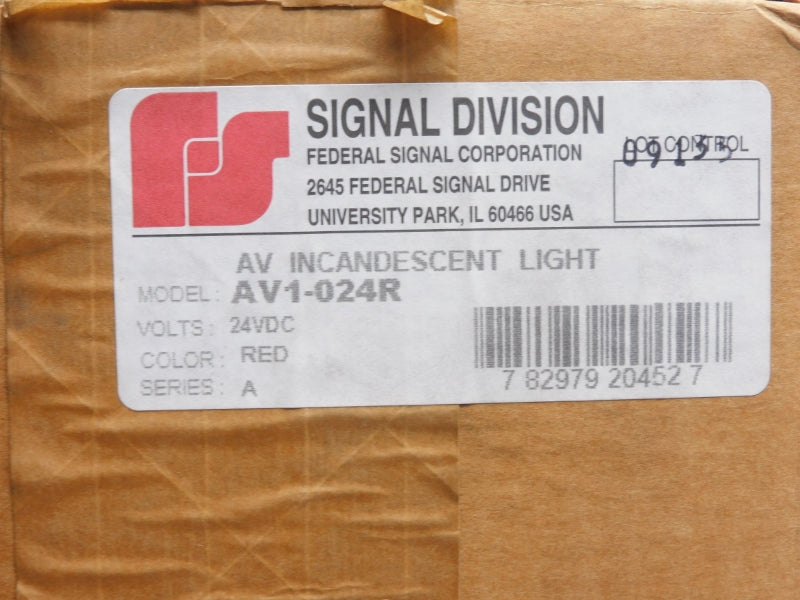 INDUSTRIAL SPARE PART AV1-024R SER. A 24VDC .98A NSMP