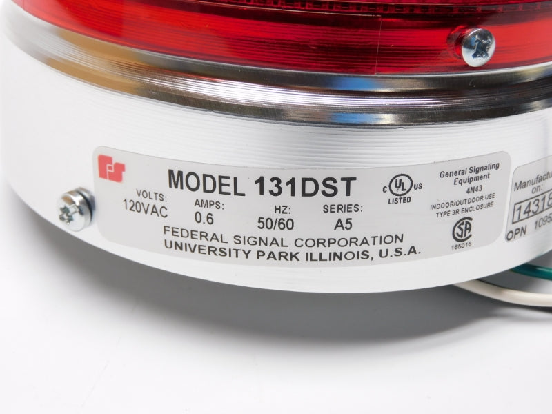 FEDERAL SIGNAL 131DST-120R SER. A5 120VAC 0.6A NSMP