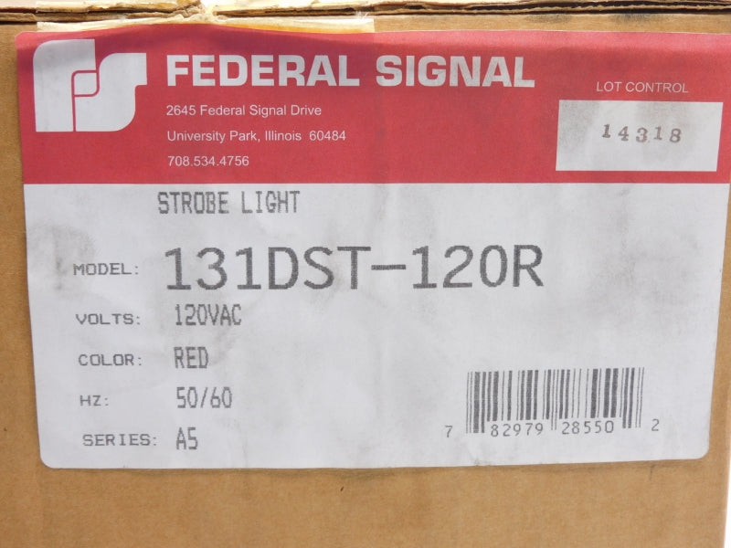 FEDERAL SIGNAL 131DST-120R SER. A5 120VAC 0.6A NSMP