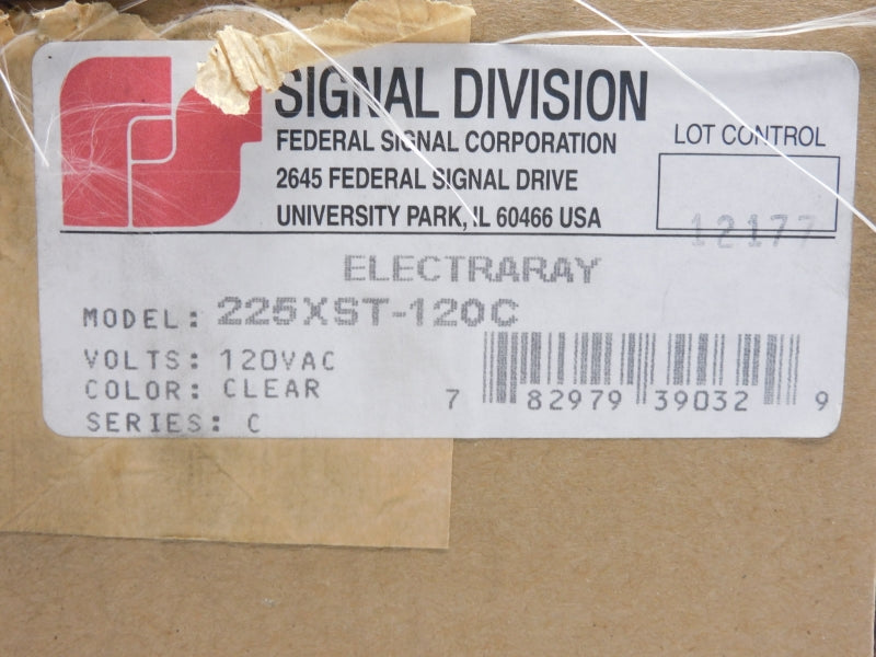 FEDERAL SIGNAL 225XST-120C SER. C 120VAC .25A NSMP