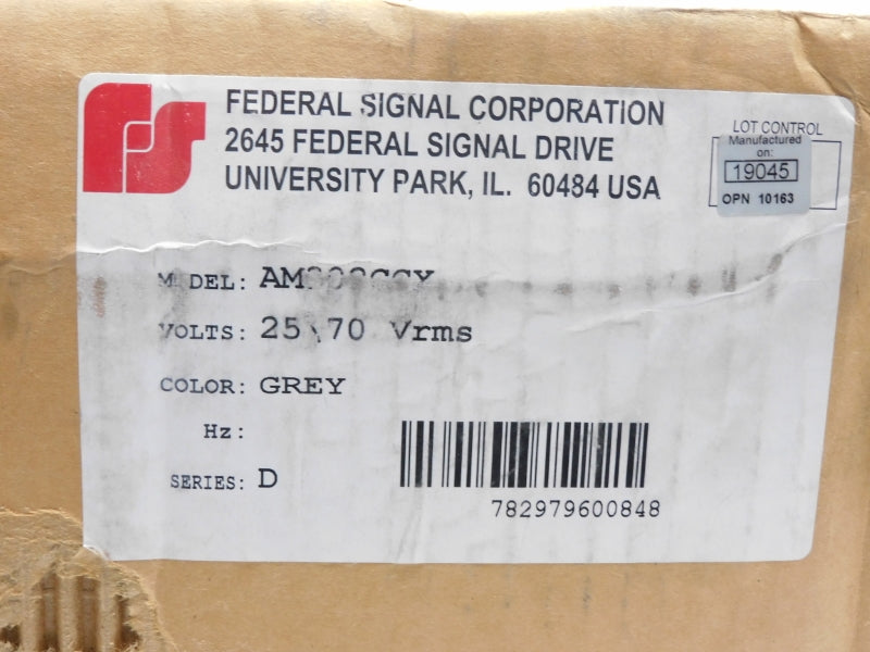 FEDERAL SIGNAL AM302GCX SER. D 25V NSMP