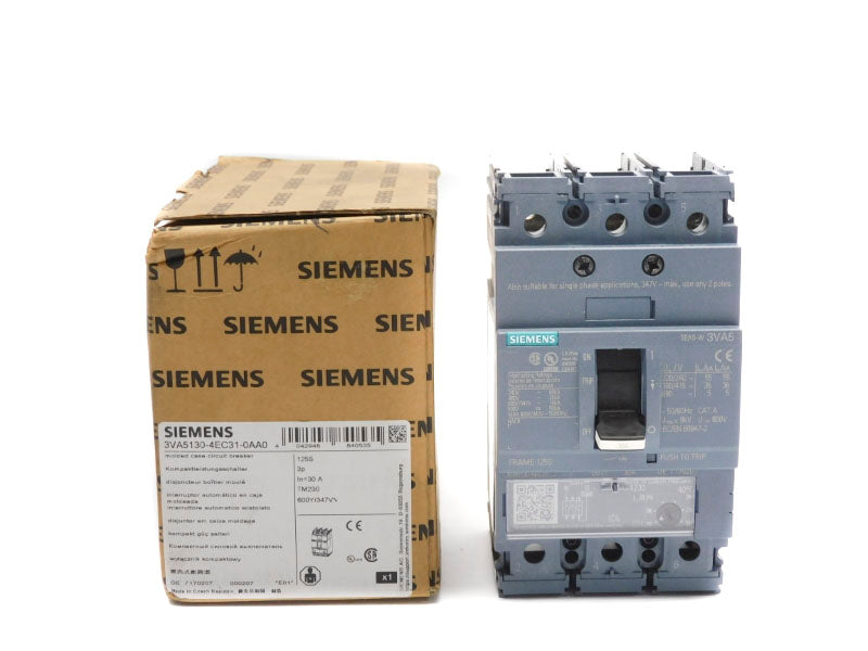 SIEMENS 3VA5130-4EC31-0AA0 347V 30A NSMP