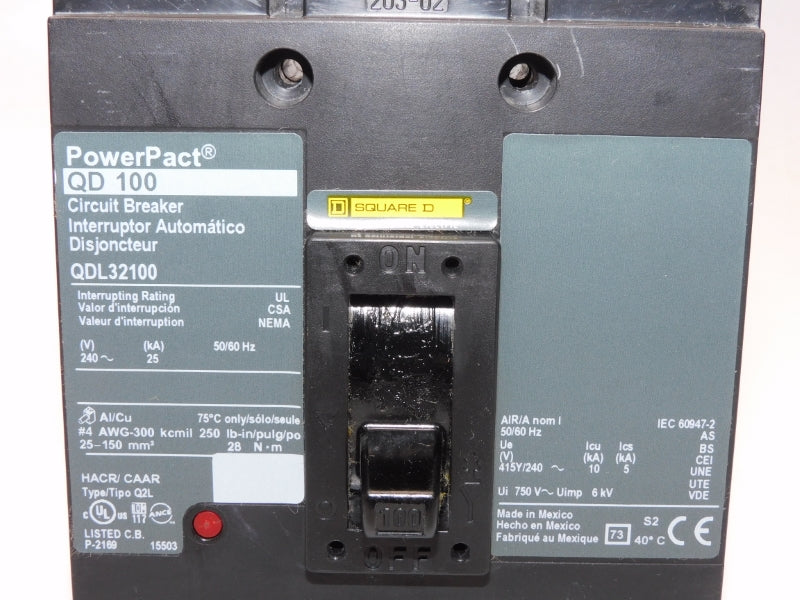 SQUARE D QDL32100 240V 100A (AS PICTURED) NSMP