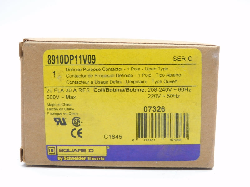 SQUARE D 8910DP11V09 SER. C 208-240/220V 30A (AS PICTURED) NSMP