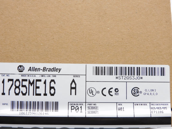 ALLEN BRADLEY 1785-ME16 SER. A DATE: 2005 NSFS