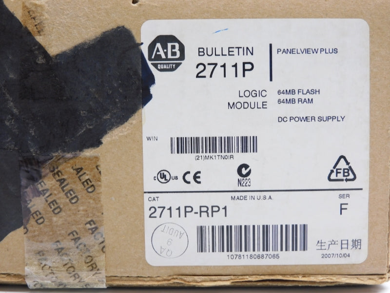 ALLEN BRADLEY 2711P-RP1 SER. F 24VDC NSMP