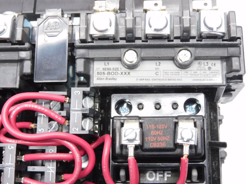 ALLEN BRADLEY 505-BOD-XXX SER. C 110/115-120V 27A (AS PICTURED) NSMP