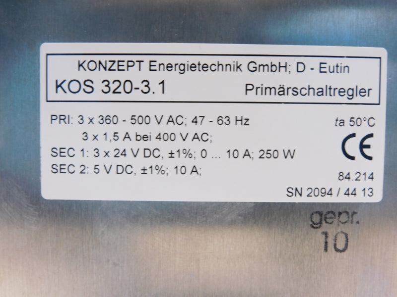 KONZEPT KOS320-3.1 360-500VAC 10A NSNP