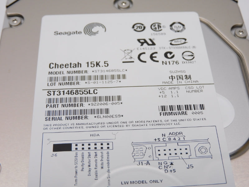 SEAGATE ST3146855LC CDW001063544 5VDC 1.1A NSMP