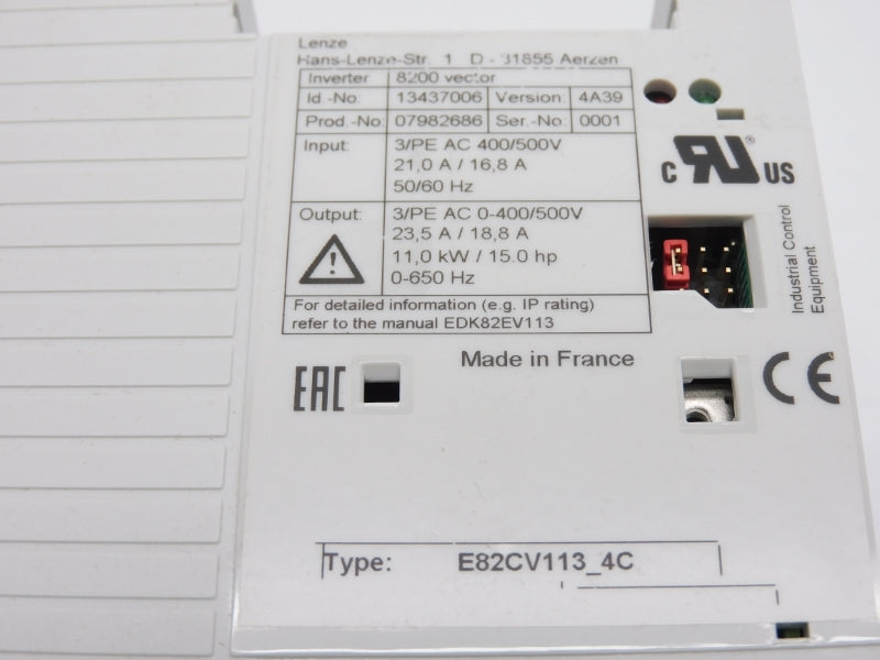 LENZE E82CV113K4C 13437006 400V 21.0A NSMP