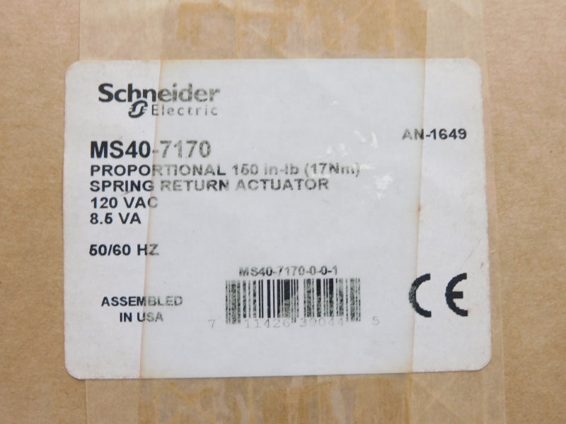 SCHNEIDER ELECTRIC MS40-7170-0-0-1 120VAC F/W 1.06B NSMP