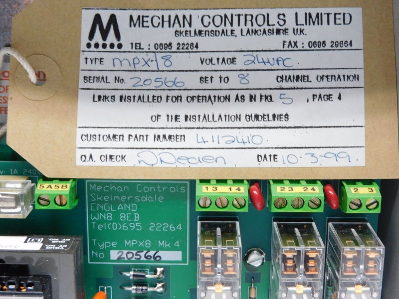 MECHAN CONTROLS MPX8 24VAC NSNP