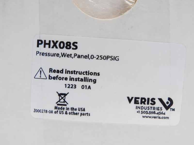 VERIS INDUSTRIES PHX08S 0-250PSI NSMP