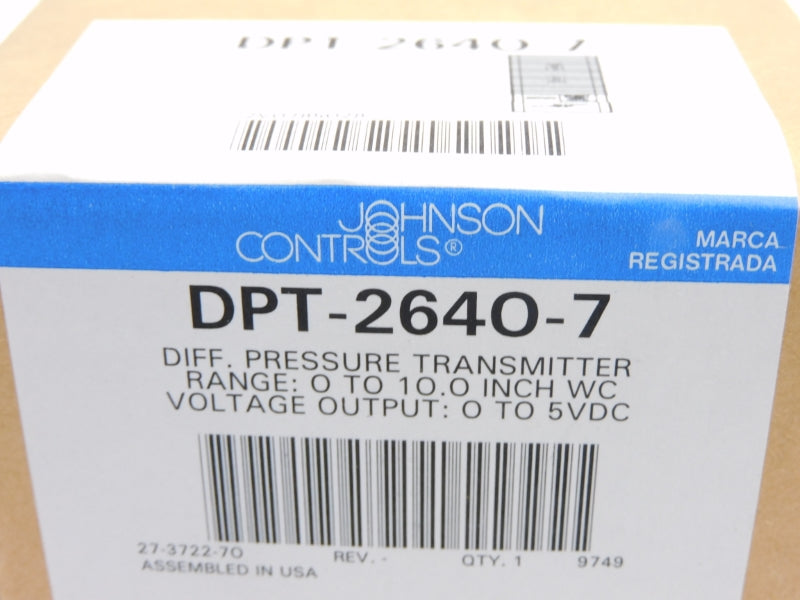 JOHNSON CONTROLS DPT-2640-7 12-28VDC 0-10.0"WC NSMP