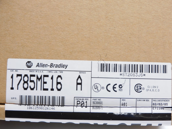 ALLEN BRADLEY 1785-ME16 SER. A 5VDC 0.17A NSMP