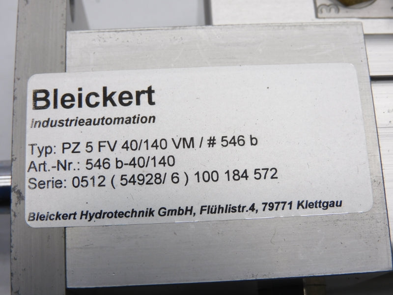 BLEICKERT PX5FV40/140VM/#546B 546B-40/140 NSNP