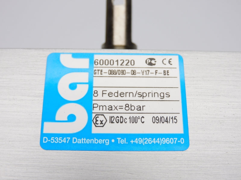 BAR GTE-088/090-08-V17-F-BE 60001220 8BAR NSMP