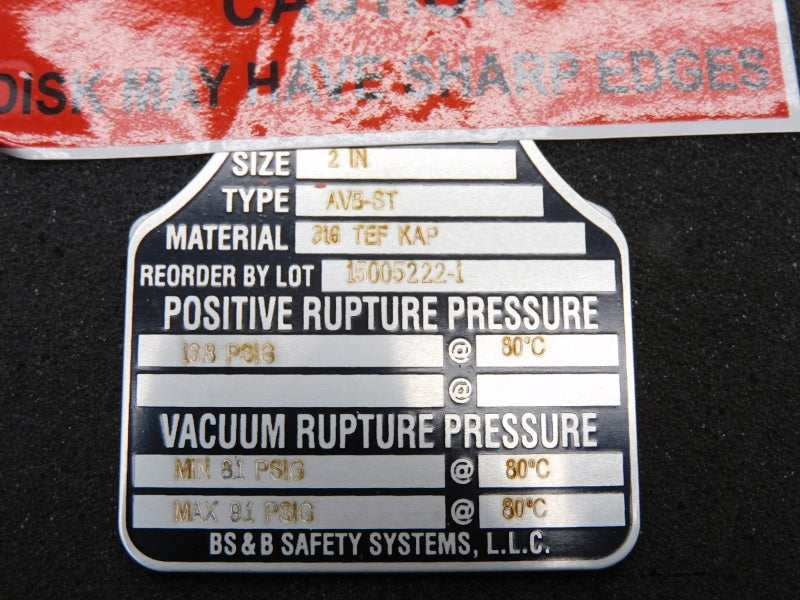 BS&B AVB-ST 13.8PSI 2" NSMP