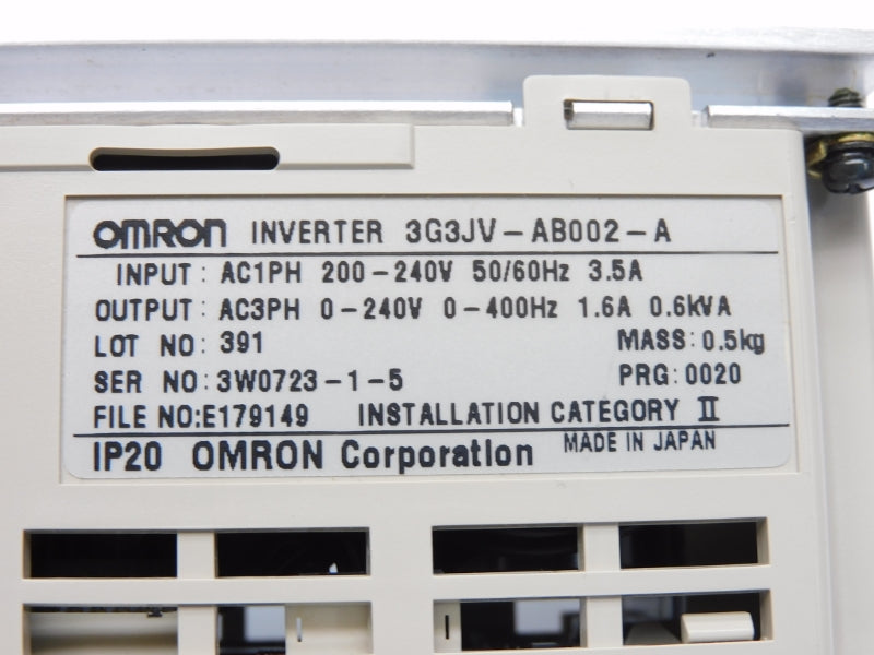 OMRON 3G3JV-AB002-A 200-240V 3.5A NSNP