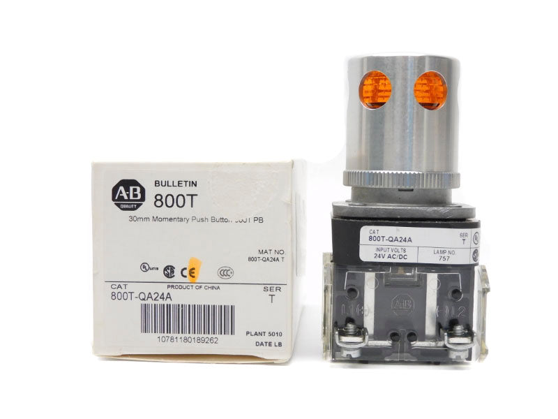 ALLEN BRADLEY 800T-QA24A SER. T 24VAC/DC (WH) NSMP