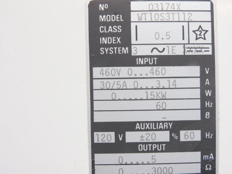 GEC MEASUREMENT ISTAT200 WT10S3T112 460V 5A 0-15KW NSNP