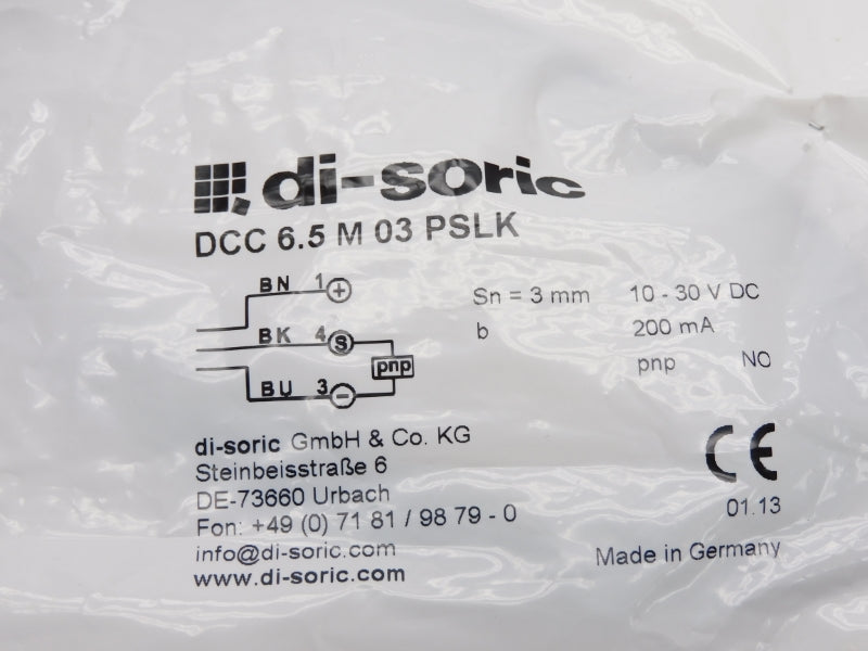 DI-SORIC DCC6.5M03PSLK 10-30VDC NSMP
