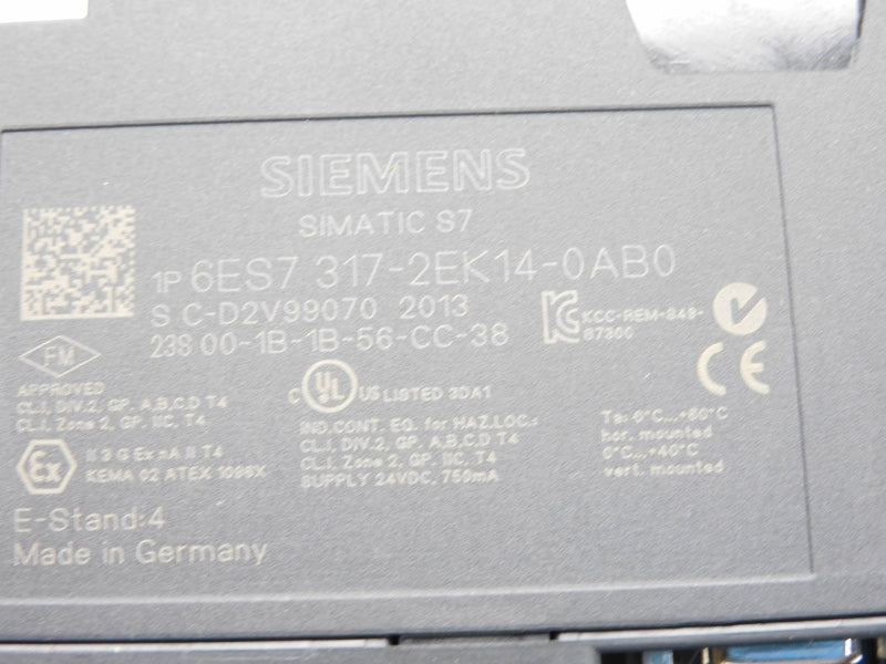 SIEMENS 6ES7317-2EK14-0AB0 24VDC NSMP