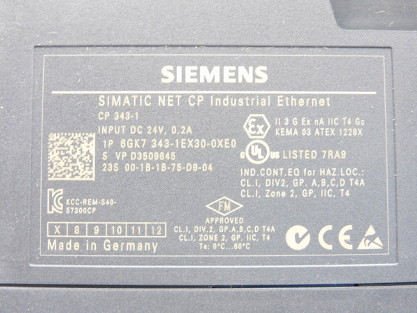 SIEMENS 6GK7343-1EX30-0XE0 24VDC 0.2A NSMP