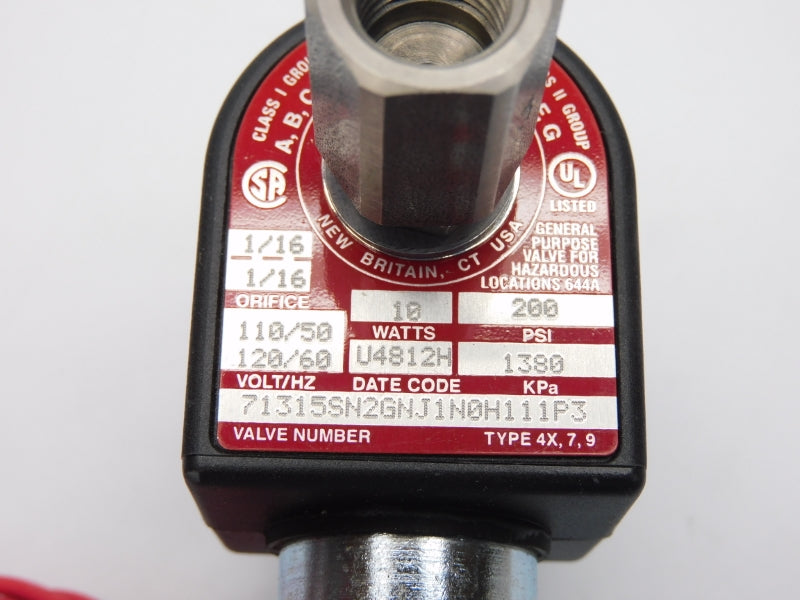 PARKER 71315SN2GNJ1N0H111P3 110/120V 200PSI NSMP