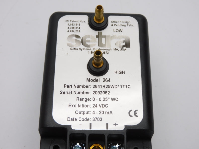SETRA 2641R25WD11T1C 24VDC 0-0.25"WC NSMP