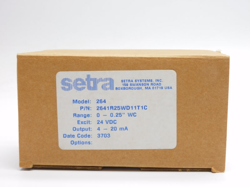 SETRA 2641R25WD11T1C 24VDC 0-0.25"WC NSMP