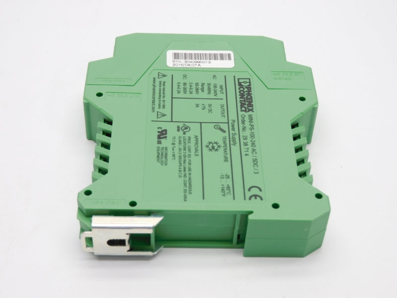 PHOENIX CONTACT MINI-PS-100-240AC/5DC/3 2938714 100-240VAC 0.4-0.2A NSMP