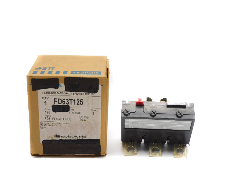 SIEMENS FD63T125 600VAC 125A NSMP