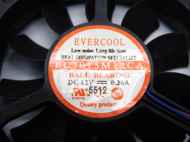 EVERCOOL EC7015M12CA 12VDC 0.26A NSNP