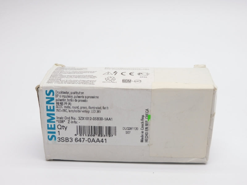 SIEMENS 3SB3647-0AA41 24V NSMP