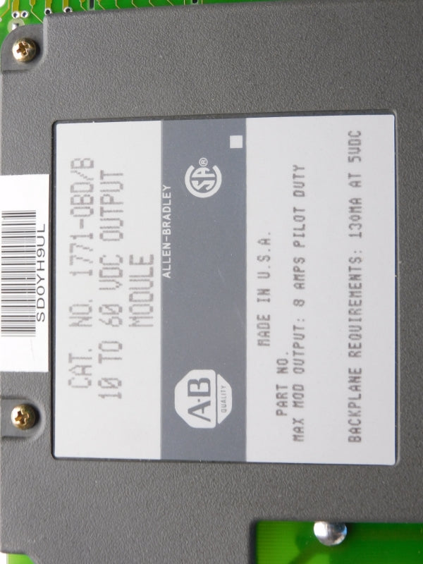 ALLEN BRADLEY 1771-OBD SER. B 10-60VDC 8A (NO TERMINAL) UNMP
